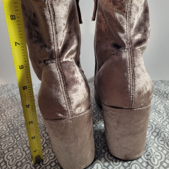 Steve Madden Velvet Heeled Boots in Taupe. These are SO hot! - Picture 2 of 4